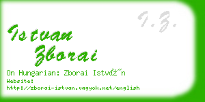 istvan zborai business card